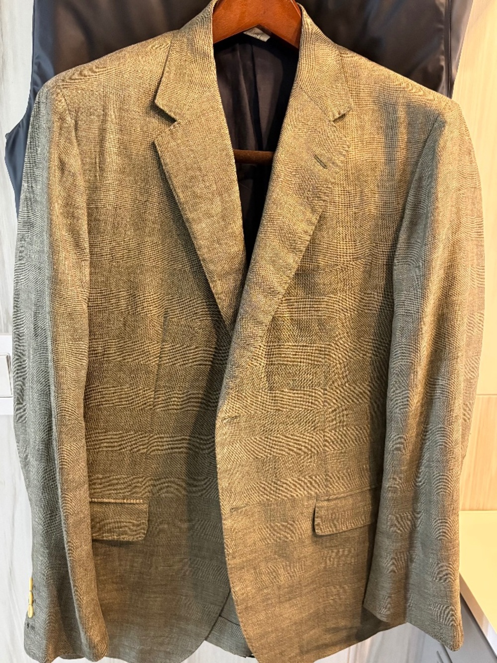 Sartorio Green Jacket Linen/Wool/Silk